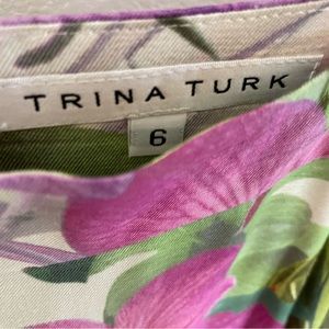 Trina Turk flower pattern circle skirt